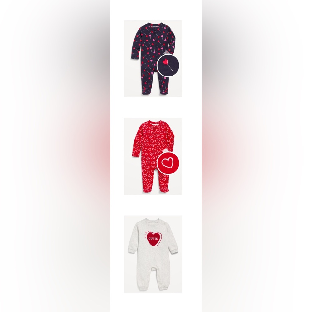 Old Navy Valentines Pajama and Sweatsuit Lot